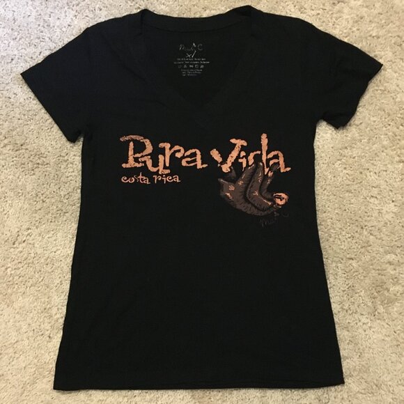 Mar. C Black Bamboo Pura Vida Sloth Tourist Tee - Picture 6 of 12